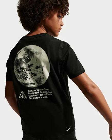 Детская футболка Nike ACG Planet Earth Dri-FIT, черная