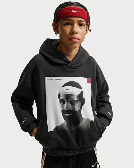 Детское худи Nike LeBron «Masked Menace», черно-белое