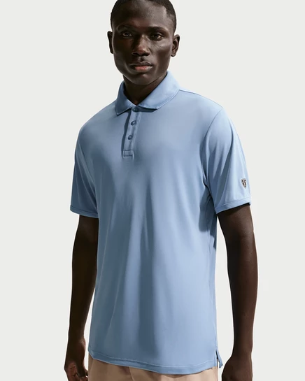 Мужское поло Nike Par Dri-FIT Sleeve Logo, синие
