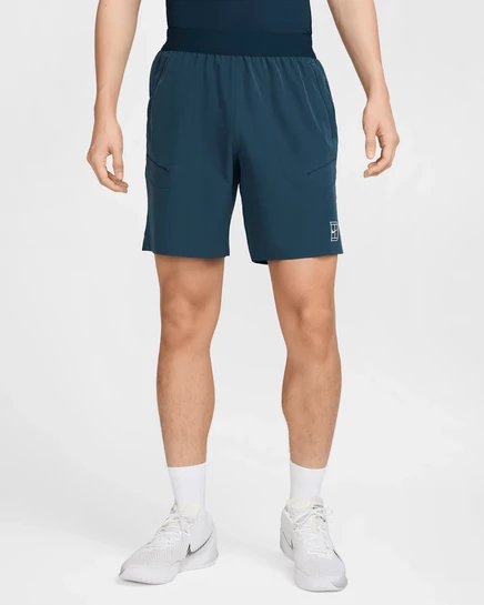 Мужские теннисные шорты NikeCourt Advantage Dri-FIT 6″, темно-синие/белые