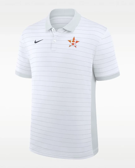 Мужская поло Nike Houston Astros Striped Victory, белая