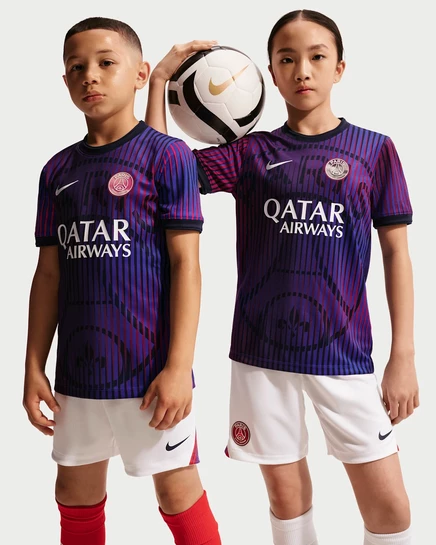 Детская футбольная футболка Nike PSG, темно-сине-белая