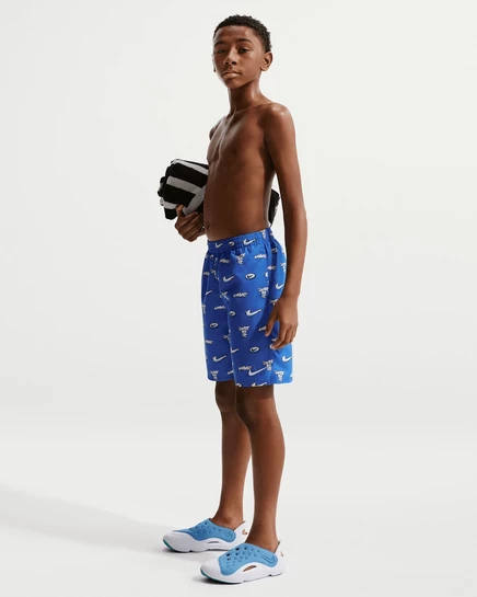 Плавки для мальчиков Nike Swim Breaker 7″, голубые/белые