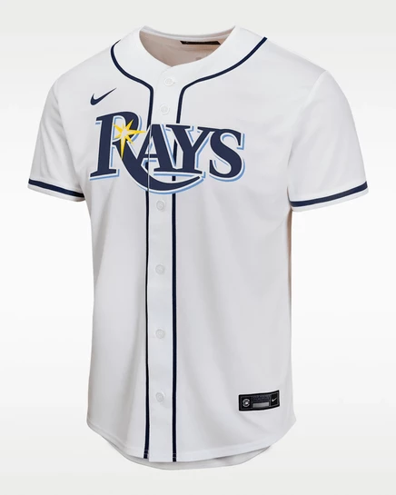 Детская майка Nike MLB Caminero Tampa Bay Rays, белая