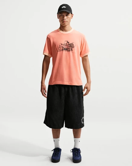 Шорты унисекс Nike SB из вельвета, черные/белые