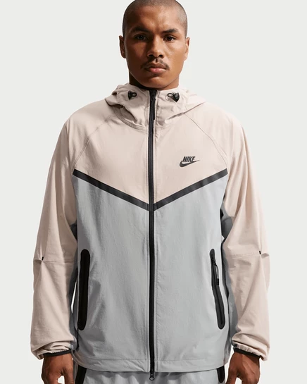 Мужская куртка Nike Tech Windrunner, серая/кремовая/черная