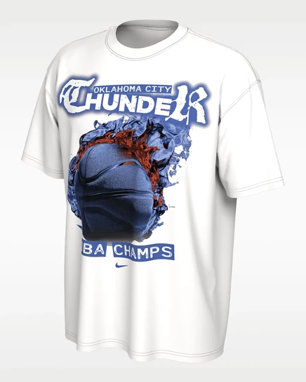 Унисекс футболка Nike Oklahoma City Thunder Parade, белая