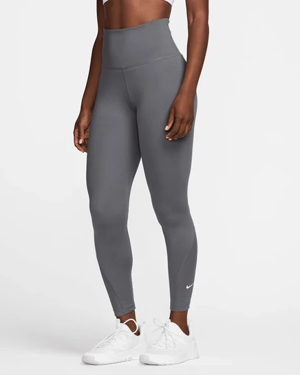 Женские легинсы Nike One с высокой талией, серые/белые