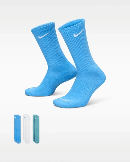 Унисекс низкие носки Nike Everyday Plus (3 пары), мультицвет