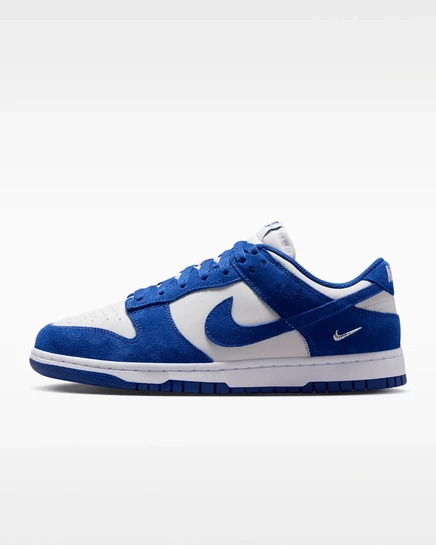 Женские кроссовки Nike Dunk Low, замшевые, тёмно-синие