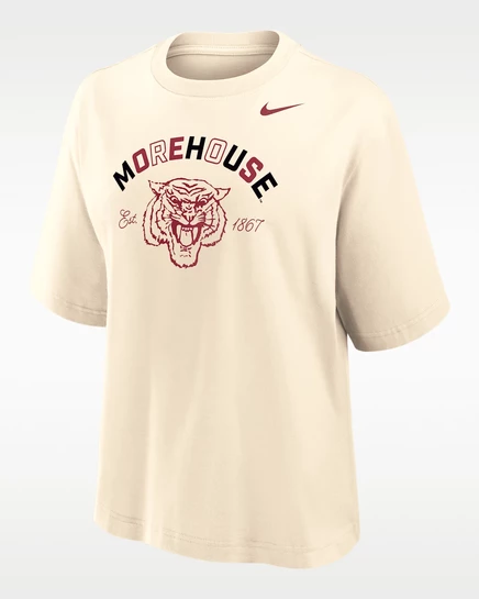 Женская футболка Nike College Morehouse Boxy, натуральная