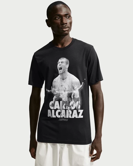 Мужская теннисная футболка Nike Carlos Alcaraz, черная