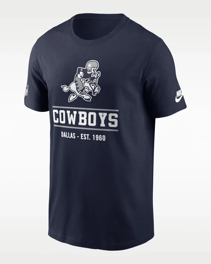 Мужской лонгслив Nike Cowboys, темно-синий