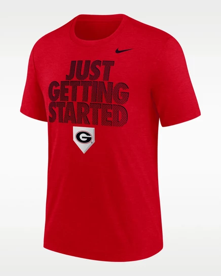 Мужская бейсбольная футболка Nike Georgia Bulldogs, красная