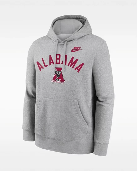 Мужское худи Nike Alabama Legacy Arch Club, серое