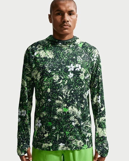 Мужской топ Nike ACG Solar Chase, зелёный/чёрный/белый