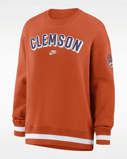 Женская толстовка Nike Clemson Legacy Phoenix оверсайз, оранжевая