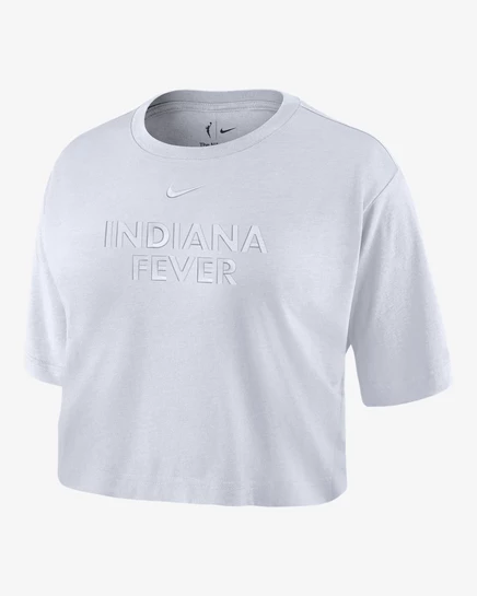 Женская укороченная футболка Nike Indiana Fever WNBA, белая