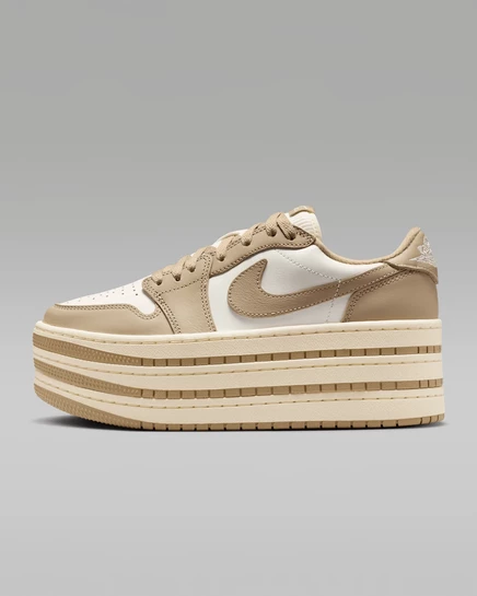 Женские кроссовки Air Jordan 1 Triple Stack платформенные, хаки