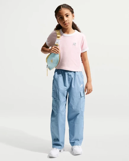 Детские брюки карго Nike Sportswear Club, сине-белые