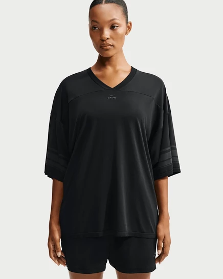 Женский топ NikeSKIMS, оверсайз, черный/серый
