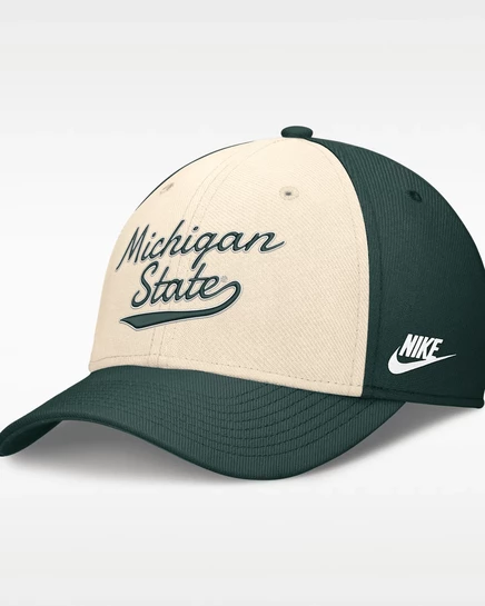 Мужская кепка Nike Michigan State Legacy, бежевая/зеленая