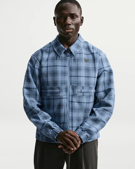 Мужская куртка Nike Tartan для гольфа, синяя/черная