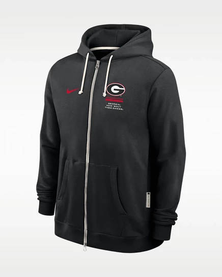 Мужское худи Nike Georgia Dri-FIT на молнии, черное