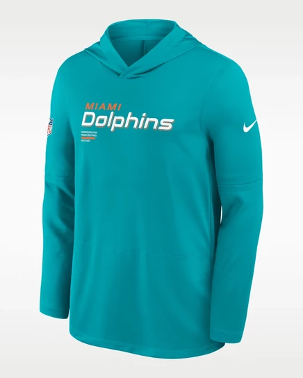 Мужское худи Nike Pure Fury Sideline Dri-FIT, бирюзовое