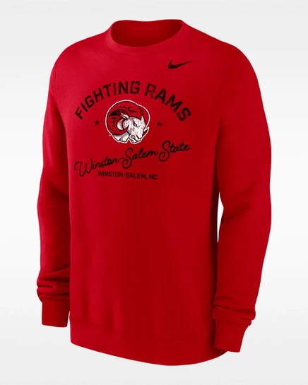 Мужской свитшот Nike College Winston-Salem State Club Fleece, красный