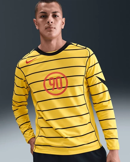 Мужской лонгслив Nike Total 90 Dri-FIT, желтый/черный/красный