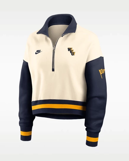 Женский свитшот Nike West Virginia, бежево-синий