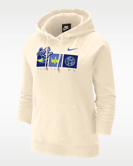 Женское худи Nike Seattle Reign Phoenix, оверсайз, бежевое
