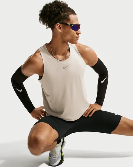 Мужская майка Nike Stride Aero-FIT для бега, кремовая