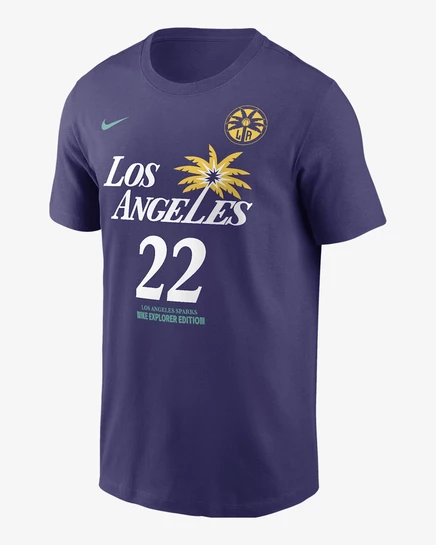 Унисекс футболка Nike Los Angeles Sparks Explorer, орхидейная