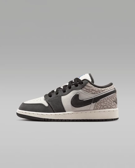 Детские кроссовки Jordan 1 Low SE, бежево-серо-синие