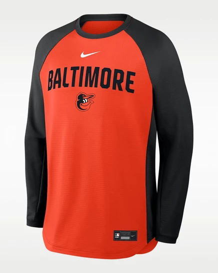 Мужской пуловер Nike Dri-FIT Baltimore Orioles, оранжевый