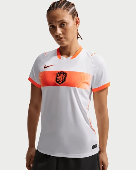 Женская футболка Nike Нидерланды 2026, белая/алая/черная