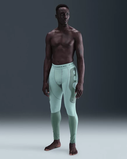 Мужские тайтсы Nike Tech Therma-FIT, зеленый/черный