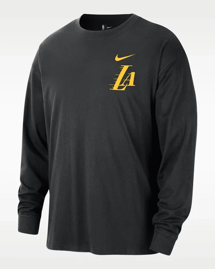 Мужской лонгслив Nike LA Lakers City Edition, чёрный
