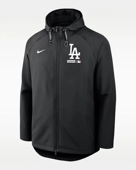 Мужская куртка Nike Therma-FIT Dodgers с капюшоном, черная