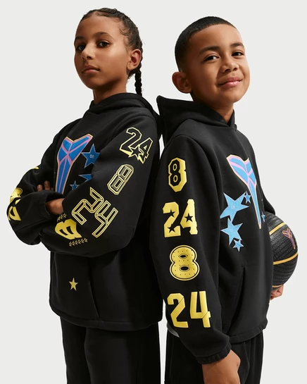 Унисекс худи Nike Kobe флисовое, черное/жёлтое/голубое