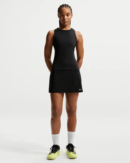 Женская теннисная юбка Nike Victory Dri-FIT, черная/белая