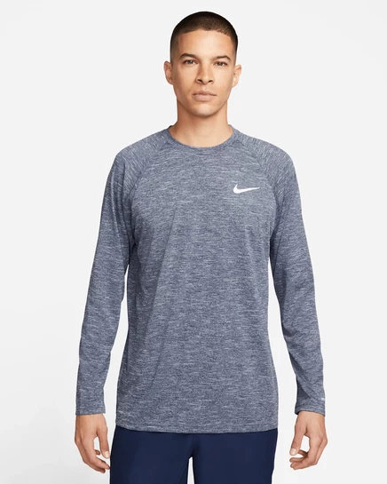 Мужской лонгслив для плавания Nike Hydroguard Essential Dri-FIT UV, темно-синий