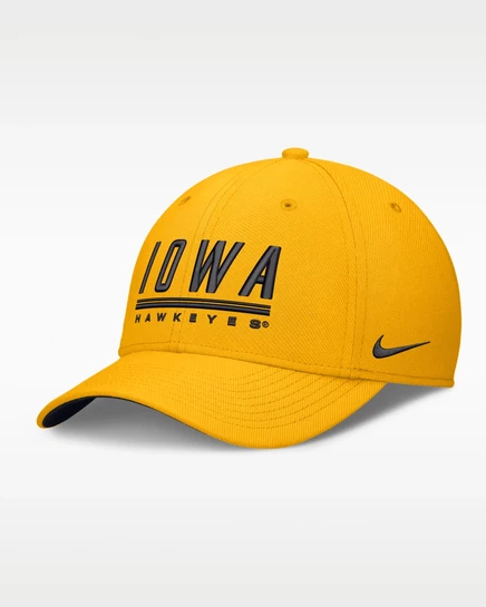 Унисекс-кепка Nike Iowa Sideline Rise, золотая/черная