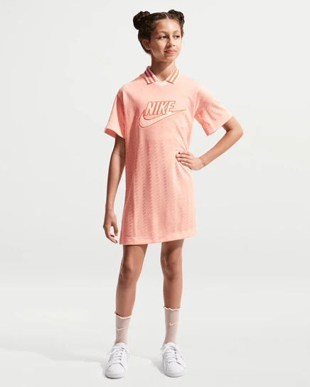 Платье для девочек Nike Sportswear, оранжево-бежевое