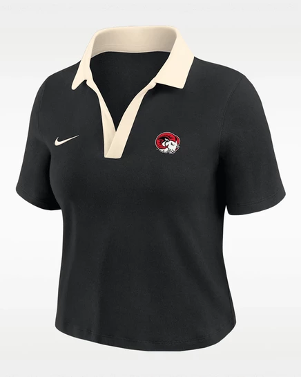 Женская укороченная поло Nike College Winston-Salem State, черная