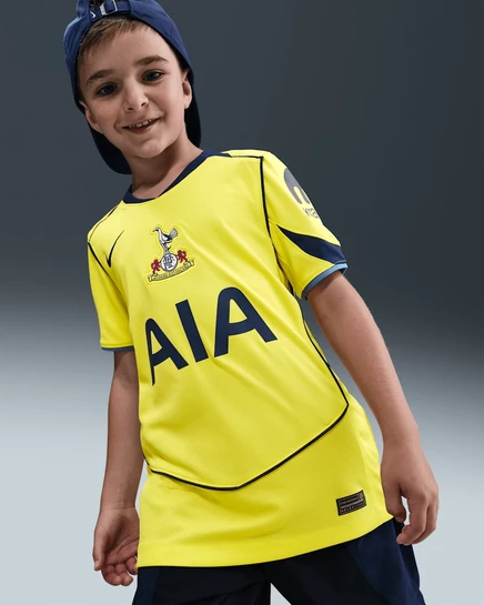 Детская футболка Nike Tottenham Hotspur 2025/26 Total 90, жёлтая