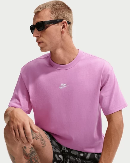 Мужская футболка Nike Sportswear Premium Essentials, светло-магентовая