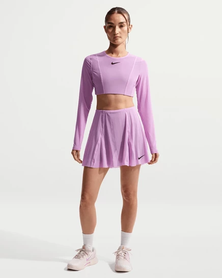 Женская теннисная юбка NikeCourt Slam, малиновая/черная